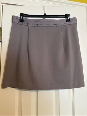 Banana Republic Gray Mini Skirt with Subtle Pleats